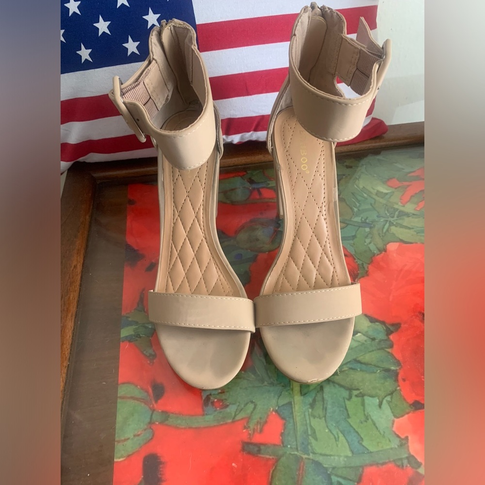 BAMBOO NUDE OPEN TOE HEEL